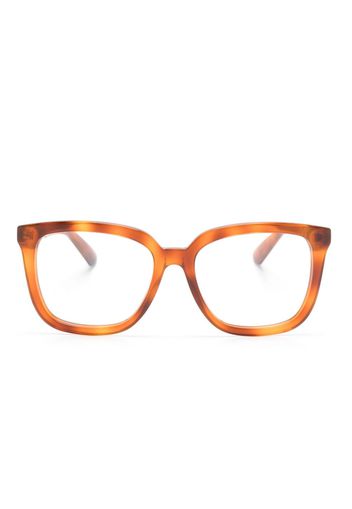 Gucci Eyewear tortoiseshell square-frame glasses - Braun