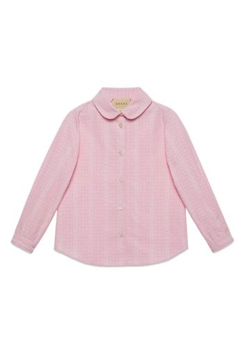 Gucci Kids Hemd mit Logo-Print - Rosa