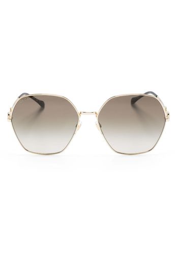 Gucci Eyewear horsebit sunglasses - Gold