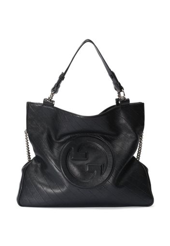 Gucci Interlocking G leather tote bag - Schwarz