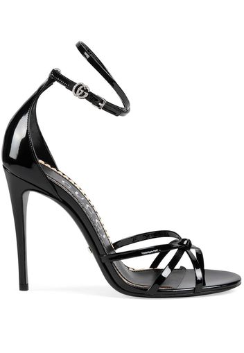 Gucci patent-finish leather sandals - Schwarz