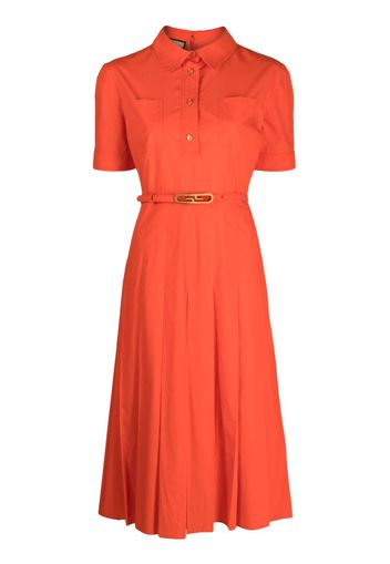 Gucci short-sleeve belted cotton shirtdress - Rot