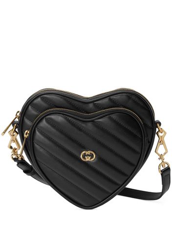 Gucci Schultertasche mit GG - Schwarz