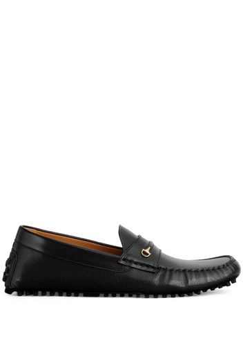 Gucci Horsebit leather square-toe loafers - Schwarz