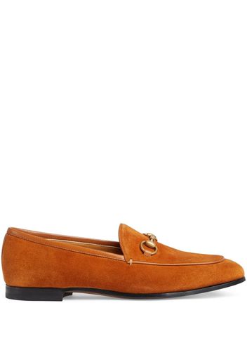 Gucci Jordaan horsebit suede loafers - Braun