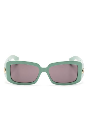 Gucci Eyewear Double G rectangle-frame sunglasses - Grün