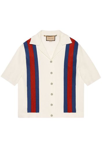 Gucci Web-stripe short-sleeve shirt - Weiß