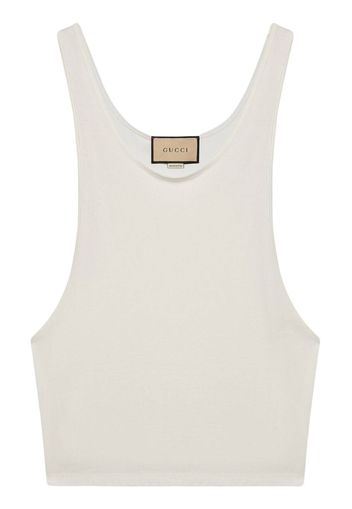 Gucci scoop-neck cotton tank top - Weiß