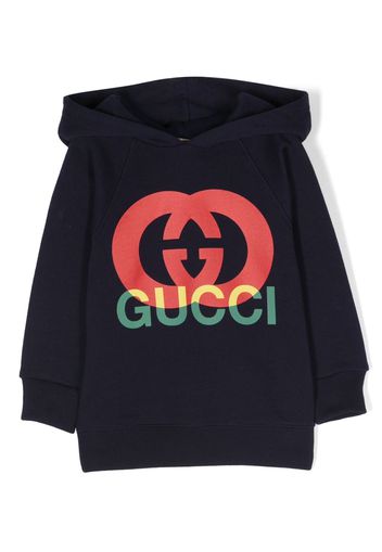 Gucci Kids Hoodie mit GG - Blau