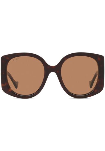 Gucci Eyewear Interlocking G round-frame sunglasses - Braun