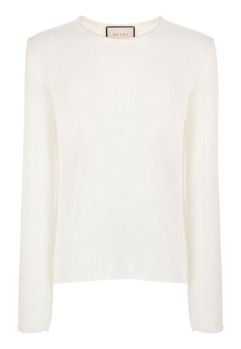 Gucci open-knit mohair-silk jumper - Weiß