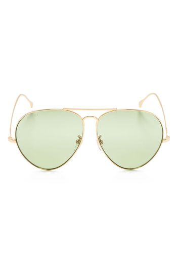 Gucci Eyewear Getönte Pilotenbrille - Gold