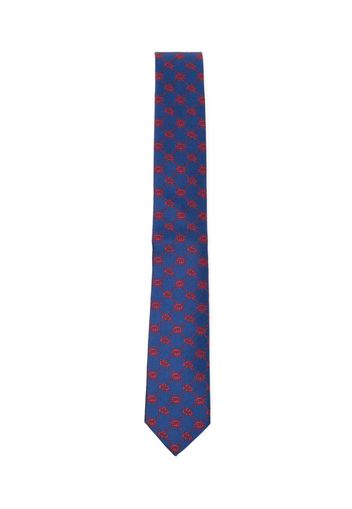 Gucci Kids GG-monogram jacquard silk tie - Blau