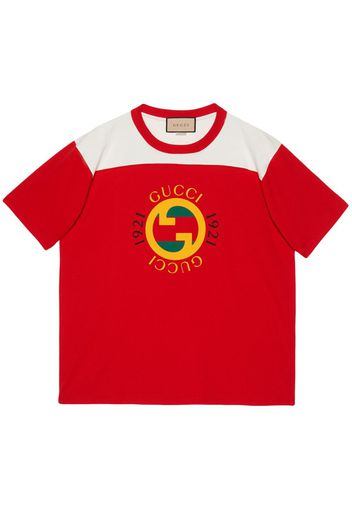 Gucci Interlocking G logo-print cotton T-shirt - Rot
