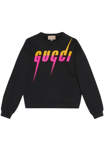 Gucci Blade logo-print cotton sweatshirt - Schwarz