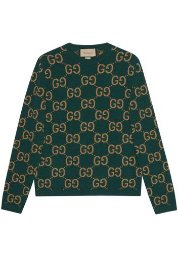 Gucci GG intarsia-knit wool jumper - Grün