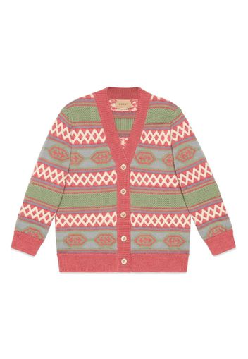 Gucci Kids Interlocking G wool cardigan - Rosa