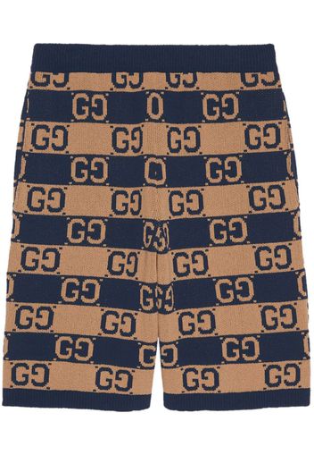 Gucci GG Supreme intarsia-knit shorts - Blau