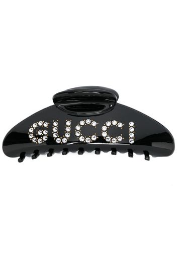 Gucci Haarspange mit Logo - Schwarz