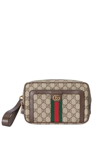 Gucci Ophidia logo-print clutch bag - Braun