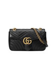 Gucci Kleine 'GG Marmont' Schultertasche - Schwarz