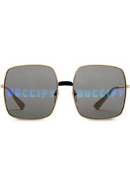 Gucci Eyewear Eckige Pilotenbrille - Gold