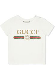 Gucci Kids T-Shirt mit "Gucci"-Print - Weiß