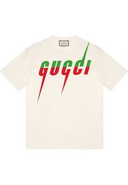 Gucci T-Shirt mit "Gucci Blade"-Print - Weiß