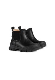 Gucci Kids Stiefel mit Logo-Patch - Schwarz