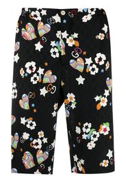 Gucci Knielange Shorts mit Monogramm-Print - Schwarz