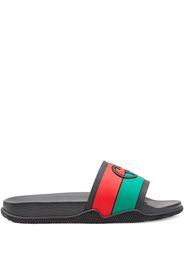 Gucci Pantoletten mit GG - Schwarz