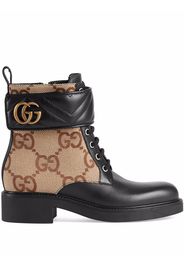 Gucci Stiefeletten aus GG Canvas - Schwarz