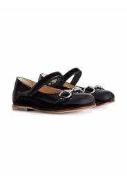 Gucci Kids horsebit ballerina pumps - Schwarz