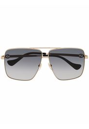 Gucci Eyewear Sonnenbrille mit eckigem Gestell - Gold