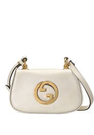 Gucci mini Interlocking G saddle bag - Weiß