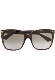 Gucci Eyewear Eckige Sonnenbrille in Schildpattoptik - Braun