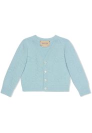 Gucci Kids GG wool button-up cardigan - Blau