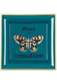 Gucci Animalium-print porcelain tray - Blau