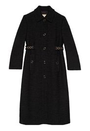 Gucci buttoned bouclé coat - Schwarz