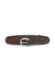 Gucci Kids Web braided buckle belt - Rot