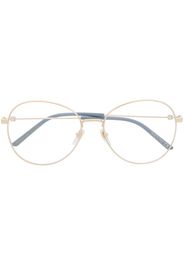 Gucci Eyewear Brille mit rundem Gestell - Gold