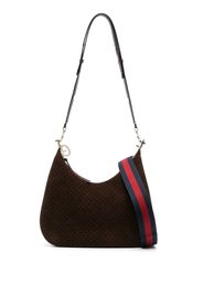 Gucci Gancio monogram-print shoulder bag - Braun