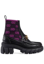 Gucci GG Supreme Horsebit boots - Schwarz