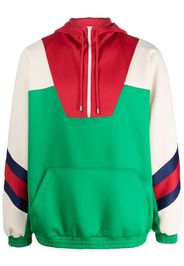 Gucci colour-block panel hoodie - Rot