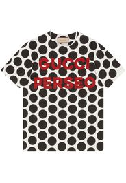 Gucci Gucci Perseo polka-dot print T-shirt - Weiß