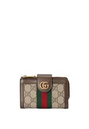 Gucci Portemonnaie mit Webstreifen - Braun