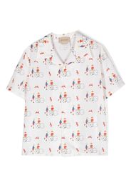 Gucci Kids short-sleeve graphic-print shirt - Nude