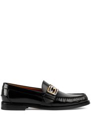 Gucci Loafer mit Logo-Schild - Schwarz