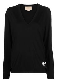 Gucci V-neck wool jumper - Schwarz