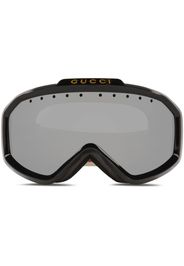 Gucci Eyewear Skibrille mit Logo-Riemen - Schwarz